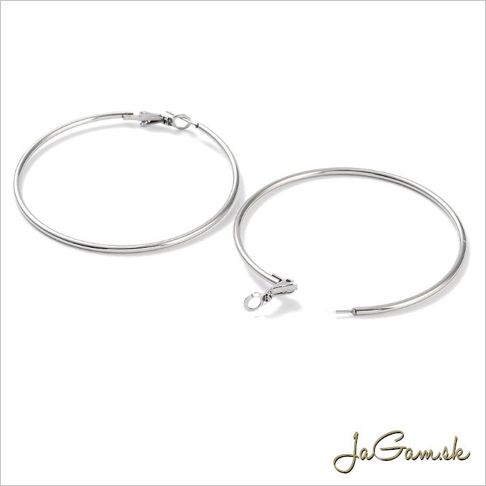 Kruhové naušnice CHIRURGICKÁ OCEĽ 60mm, 2ks (CH1764)